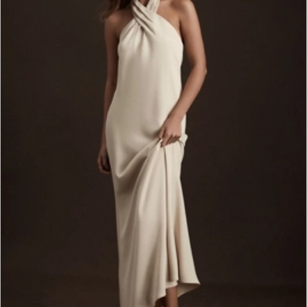 BHLDN NWT Halter Champagne Dress